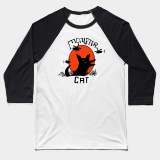 Monster Cat Baseball T-Shirt